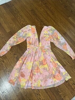 Alyson Floral Long-Sleeve Party Dress